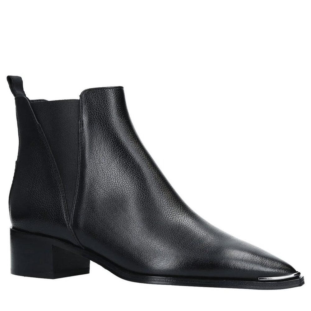 Acne Studios Jensen Ankle Boot - Black Grained Leather - Size 37 EU / 7 US